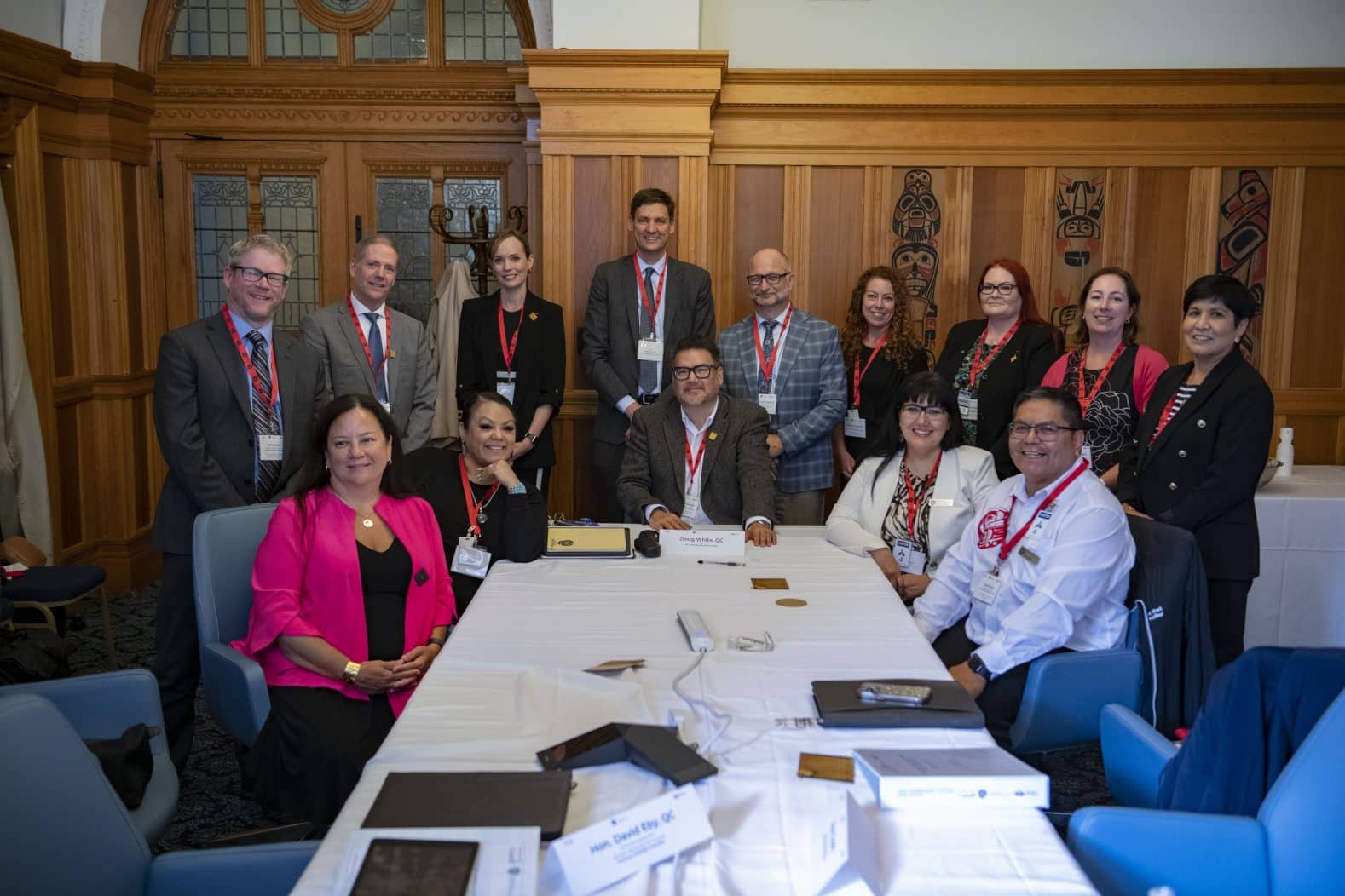 group photo of tripartite ministers meeting