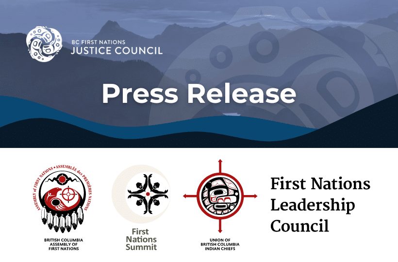 press release banner First Nations Leadership Council